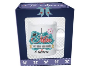 CANECA CERAMICA 320ML MAE COM CAIXA PRESENTE
