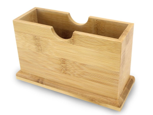 PORTA GUARDANAPO DE BAMBU 16X09X6,5CM