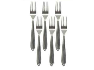 JOGO 6 TALHER ONYX GARFO MESA 23CM