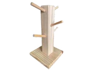 SUPORTE P/XICARA DE CAFÉ MADEIRA PEQUENO