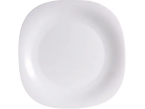 PRATO VIDRO 26,5CM SQUARE BRANCO RASO