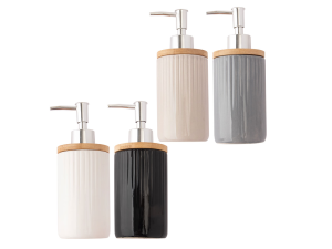 DISPENSER CERAMICO 250ML TAMPA-BAMBU 4-CORES