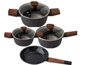 JOGO 4 PANELA ALUMINIO INDUCAO CARVALHO