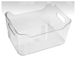 ORGANIZADOR ACRILICO 30X20X11CM C/ALÇA