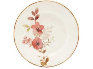 PRATO CERAMICA 18CM SOBREMESA CHA DAS 5