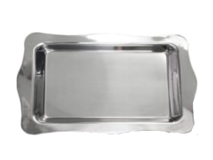 BANDEJA INOX 42X28CM BORDA OVAL