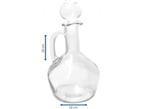 AZEITEIRO/VINAGREIRO VIDRO 450ML BOJUDO 20CM