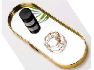 BANDEJA ESPELHO OVAL 22X10CM