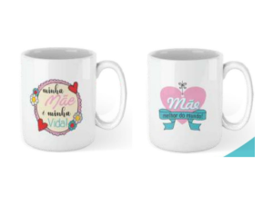 CANECA CERAMICA 300ML MÃE RETA SPOT