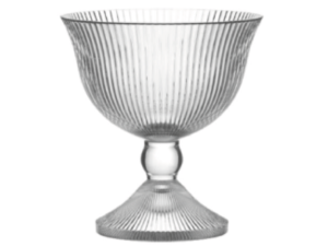 JOGO 4 TACA VIDRO 200ML SOBREMESA C/PÉ GRAFIATO