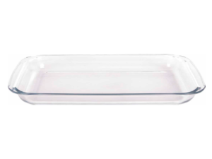 ASSADEIRA VIDRO 3,0L RETANG 39X23CM BOROSSILICATO