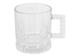 JOGO 6 CANECA VIDRO 220ML CB-BOLINHA QUADR