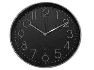 RELOGIO 30CM REDONDO PRETO