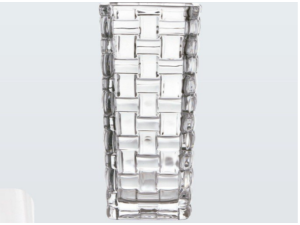 VASO VIDRO 15,5CM TRANCADO QUADRADO