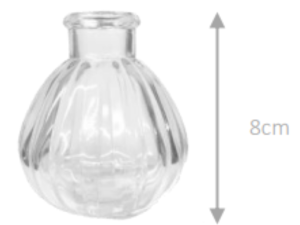 VASO VIDRO 08CM BOJUDO FLORA