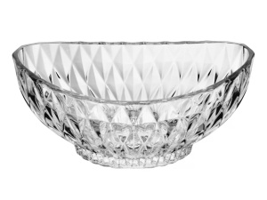 CENTRO MESA VIDRO 28X15CM DIAMOND OVAL