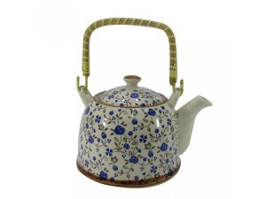 CHALEIRA PORCELANA 900ML C/INFUSOR CB-BAMBU