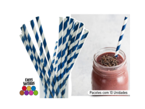 KIT 10 CANUDO PLASTICO COLOR