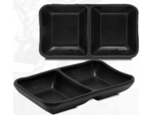 MOLHEIRA MELAMINA 13X08CM PRETA BIPARTIDA