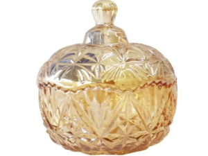 BOMBONIERE VIDRO 645ML AMBAR ROMENIA