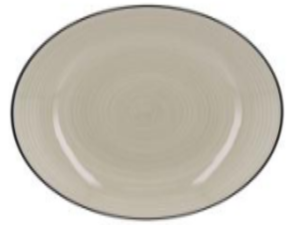 PRATO DE CERAMICA 27CM RASO BRANCO - LINHA NANCY
