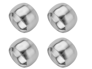 KIT 4 PORTA GUARDANAPO CIRCLE PRATA