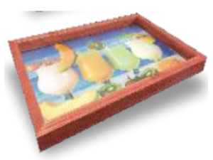 BANDEJA MDF 48X32CM DECORADA