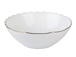 BOWL VIDRO 470ML 15CM FOLHA GOLD