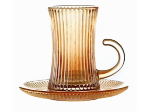 JOGO 6 XICARA VIDRO 100ML VESALHES AMBAR