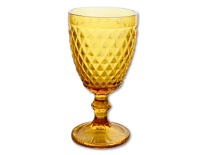 JOGO 6 TACA VIDRO 265ML DIAMOND AMBAR