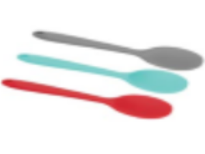 COLHER SILICONE COLLORFULY 27,5CM 3-CORES