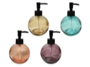 PORTA SABONETE VIDRO 400ML BUBLLE COLOR