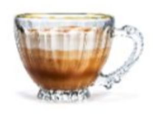 JOGO 6 XICARA VIDRO 200ML BORDA DOURADA