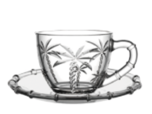 JOGO 4 XICARA VIDRO 225ML PALMEIRA