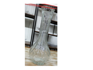 VASO VIDRO 23CM CLEAR SOLITARIO