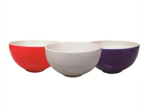 BOWL CERAMICA 500ML PRET/VERM/BRANCO
