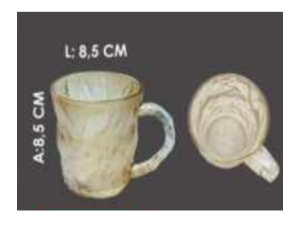 CANECA VIDRO 325ML AMBAR