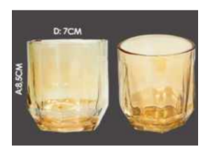 JOGO 6 COPO VIDRO 240ML AMBAR