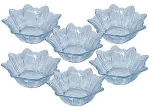 JOGO 6 TIGELA VIDRO FLOR 11CM 260ML