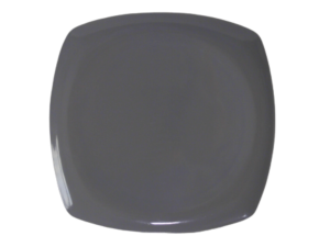 PRATO MELAMINA 24CM QUADRADO CINZA