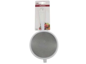 PENEIRA INOX 12CM ARO PLASTICO