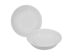 TIGELA MELAMINA 25CM BRANCA 1900ML