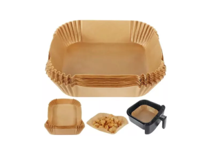 KIT 50 FORMA 16CM PAPEL AIR FRYER QUADRADA