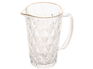 JARRA VIDRO 1,0L DIAMOND BORD-OURO