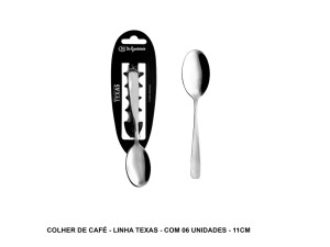 KIT 06 COLHER CAFE TEXAS 11CM