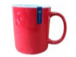 CANECA CERAMICA 300ML VERMELHA IRIS DUAL