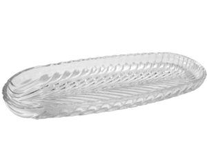 TRAVESSA VIDRO 30X12CM CLEAR OVAL