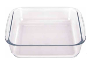 ASSADEIRA 1,1L QUADRADA 21CM BOROSSILICATO