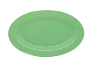 TRAVESSA MELAMINA 25CM OVAL VERDE