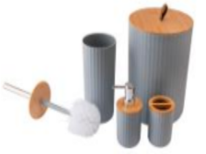 KIT BANH 04 LIX+ESC+P-SAB CINZA-REDON TP-BAMBU